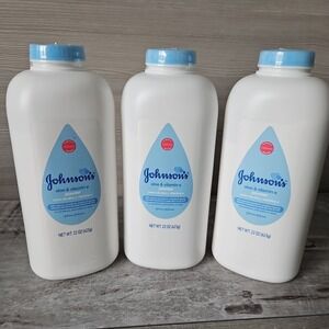 Johnson's Baby Pure Cornstarch Powder - Aloe Vera & Vitamin E - 22 Oz  Lot Of -3